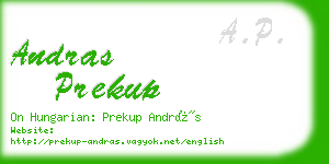 andras prekup business card